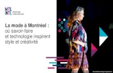 La mode à Montréal : où savoir-faire et technologie inspirent · 2. TALENT 4. AVANTAGE-COÛT 5. EMPLACEMENT STRATÉGIQUE 3. ENVIRONNEMENT COMMERCIAL CRÉATIF ET NOVATEUR 1. PÔLE