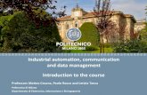 Industrial automation, communication and data management ... to the course.pdf · IACDM – Introduction to the course – Matteo Cesana, Paolo Rocco and Letizia Tanca. General information