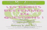 LES DROITS DES FEMMES EN QUESTIONS · EN QUESTIONS ! 5ème édition ouvert à l’ensemble des filles et des garçons des classes de 3ème et de 2nde et aux ami-es du Lycée du Mas