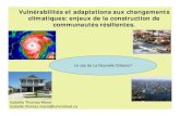 Vulnérabilités et adaptations aux changements climatiques ... · -Relation entre les concepts de vulnérabilité, développement durable et résilience ... des enjeux) – Une stratégie