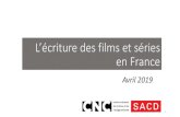 La phase d’écriture des films et séries en France · Méthodologie Une étude quantitative conduite par le CNC et la SACD à partir de l’analyse des contrats d’auteusdes films