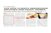 Journal de l'Agence - Immodvisor · 2018. 10. 1. · Pages Jaunes connu des annuaires en ligne français va en effet diffuser des avis contrô- lés sur son site. Cest une véritable