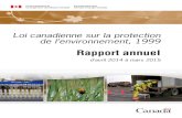 Rapport annuel - Canada.ca€¦ · Loi canadienne sur la protection . de l’environnement, 1999. Rapport. annuel. d’avril 2014 à mars 2015