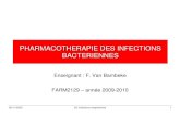 PHARMACOTHERAPIE DES INFECTIONS …...BACTERIENNES Enseignant : F. Van Bambeke FARM2129 – année 2009-2010 26/11/2009 09: infections respiratoires 2 INFECTIONS RESPIRATOIRES 26/11/2009
