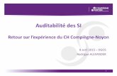 Auditabilité des SI - Ministère des Solidarités et de la Santé · 2015. 5. 11. · • Territoire de santé Oise-Est (Picardie) issu d’une fusionau1/01/2013 • 1195litsetplaces(MCO,SSR,HAD,USLD,EHPAD)