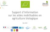 Support d’information sur les aides mobilisables en agriculture … · 2020. 5. 5. · A1-Les Aides onversion et Maintien à l’A Le cahie des chages de l’A deva ête especté