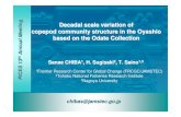 Decadal scale variation of Annual Meeting copepod ... Components of the Odate Project Climate - Ocean