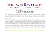 BILAN Forum national - Re-création - Réseau des conseils ...rcrcq.ca/assets/pdf/BILAN-national-RE_CREATION.pdf · Bilan Forum national Re_Création | rcrcq.ca Page 2 Le forum Ce
