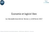 Labfab@Université de Rennes 1 - Économie et logiciel libre · 2017. 2. 13. · Au FabLab@Université de Rennes 1, le 08 février 2017. ... Formation Support ... - accès à une