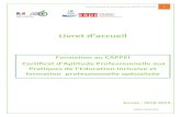 Livret d’accueil de la formation au CAPPEI 2018-2019 · 2018. 6. 18. · Livret d’accueil de 3la formation au CAPPEI 2018-2019 CAPPEI 2018-2019 Texte de référence pour la formation