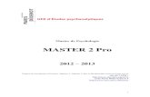 MASTER 2 Pro - Accueil · 2012 – 2013 Toutes les brochures (Licence, Master 1, Master 2 Pro et Recherche) sont en ligne sur le ... transformation du paysage universitaire, cette