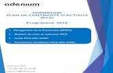 Programme 2020 - Adenium · 2020. 1. 13. · FORMATION PLAN DE CONTINUITÉ D’ACTIVITÉ (PCA) Programme 2020 Adenium SAS +33 (0)1 40 33 76 88 adenium@adenium.fr Management de la