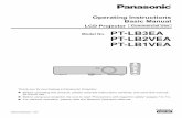 Commercial Use Model No. PT-LB3EA PT-LB2VEA PT ... - Panasonic Thank you for purchasing a Panasonic