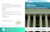 MODALITÉS D’ADMISSION Master DROIT PRIVÉuniv-cotedazur.fr/fr/education/.../parcours/dpsc/... · de service contentieux, conservateur du patrimoine (École du Louvre), assistants