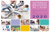 Répertoire des formations 2020...WEBRADIO p. 11. Education à l’image. Sensibilisation au programme de mobilité internationale pour la jeunesse. Relations et communication parents-professionnels.