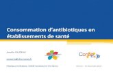 Consommation d’antibiotiques en établissements de santé · Amélie JOUZEAU consores@chru-nancy.fr Hôpitaux de Brabois, 54500 Vandoeuvre-lès-Nancy Rennes – 15 Novembre 2018