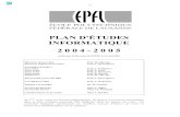 PLAN D'ÉTUDES INFORMATIQUE 2 0 0 4 - 2 0 0 5 · 31 ÉCOLE POLYTECHNIQUE FÉDÉRALE DELAUSANNE PLAN D'ÉTUDES INFORMATIQUE 2 0 0 4 - 2 0 0 5 arrêté par la direction de l'EPFL le