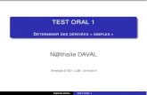 TEST ORAL 1 - Freemathematiques.daval.free.fr/IMG/pdf/Test1_formules_derivees_simpl… · TEST ORAL 1 DÉTERMINER DES DÉRIVÉES« SIMPLES» N@thalie DAVAL Terminale STI2D - LGB -