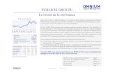 OMNIUM PUBLICIS GROUPE Le retour de la croissance · 2017. 4. 16. · 2014-2016 : la dynamique s’enraye La fin du flottement Un titre value Nos prévisions PUBLICIS GROUPE ... (Omnium).