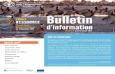 Bulletin d'information du Projet RESSOURCE, Numéro 3 ... · estime que leur nombre y aurait chuté de 40 pour cent entre 1960 et 2000. ... migratory birds tell us about sustainability