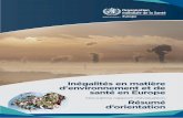 Inégalités en matière d'environnement et de santé en ...€¦ · Inégalités en matière d’environnement et de santé en Europe Deuxième rapport d évaluation Résumé d’orientation