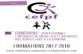 FORMATIONS 2017-2018 - CEFPF · 2020. 1. 27. · professionnels du secteur cinématographique et audiovisuel, ... Cette évaluation permet à chaque participant d’identifier ses