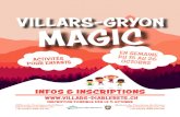 VILLARS-GRYON Villars Gryon - MyCity · mercredi 17 octobre allô les pompiers Réservations Offices du Tourisme de Villars, Gryon & sur RDV Devant la caserne des pompiers de Villars