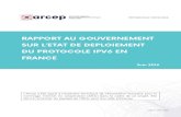 RAPPORT AU GOUVERNEMENT€¦ · DU PROTOCOLE IPV6 EN FRANCE Juin 2016 L'Arcep a fait appel à l'expertise technique de l'Association française pour le nommage internet en coopération