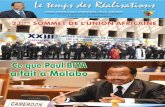 Bulletin mensuel bilingue d’informations - N° 19 - …...L e Président de la République, accompagné de son épouse, Madame Chantal BIYA, a séjourné à Malabo en Guinée Equa-toriale