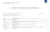 Thèses d’exerie en pharmacie · Sujet : Accompagnement à l'officine du patient atteint de la maladie de Parkinson dans le cadre de la loi HPST. Directeur de thèse : Mme Achouri