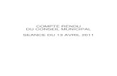 Compte Rendu CM du 13 avril 2011 - Château-Thierry€¦ · le dossier est pris en charge par l'assureur ; avez-vous des questions ? (Aucune intervention) C – Marchés publics -