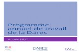 Programme annuel de travail de la Dares€¦ · des données soumises au secret statistique, la Dares a signé en janvier 2016 une convention avec le Centre d’accès sécurisé