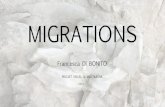 MIGRATIONS - Francesca Di Bonito · 2019. 10. 10. · Migrations est un projet visuel et plastique sur les flux cycliques qui habitent les corps biologiques et sociaux. Une expérience