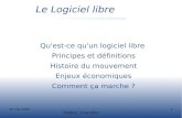 Le Logiciel libre - WordPress.com · des logiciels libres : SIGB, portail, ... Logiciel libre et Open Source. 18 mai 2009 11 Mediat Grenoble Histoire ... Les modèles économiques