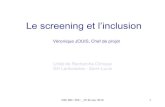 Le screening et l’inclusion - Recherche Clinique Paris ... · DIU IRC-TEC _ 05 février 2016 5 Rappels • Déroulement d’un essai • Randomisation = Attribution aléatoire (tirage