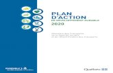 Plan d’action de développement durable 2020 · Ce deuxième plan d’action de développement durable témoigne de la volonté ferme du Ministère de réduire les impacts négatifs
