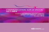 COMMUNICATION SUR LE VACCIN ANTI-HPV · 2018. 9. 28. · les mêmes conditions 3.0 IGO (CC BY‑NC‑SA 3.0 IGO ; https: ... Exemples de sites web sur la vaccin anti-HPV avec exemples