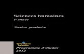 Sciences humaines · habiletés et les attitudes acquises dans le cadre du programme de sciences humaines permettent aux élèves de devenir des citoyens informés et responsables