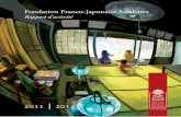 Fondation Franco-Japonaise Sasakawa · 2017. 1. 17. · Mlle Yuka TANIMURA, a été retenu pour être la couverture du rapport édité en français. Les deux lauréats, ont, également,
