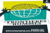 NOVEMBRE 2009 PROGRAMME DU FESTIVAL · La Municipalité de Thionville lance en novembre 2009 le festival pluridisciplinaire « Des Frontières et des Hommes ». Pourquoi le choix