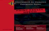 PRESSE HEBDO - Università di Corsica Pasquale Paoli · Sélection du film « Chiens » de Caroline Poggi (Promotion 2011-2012 du DU CREATACC) est en compétition au 35ème Festival