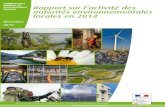 COMMISSARIAT Rapport sur l’activité des autorités environnementales locales en … · 2017. 2. 9. · Rapport sur l'activité des autorités environnementales locales en 2014