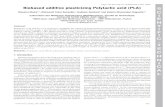 Biobased additive plasticizing Polylactic acid (PLA) S ... · Mounira Maiza1*, Mohamed Tahar Benaniba1, Guilhem Quintard2 and Valerie Massardier-Nageotte2,3 1Laboratoire des Matériaux