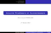 Analyse Numérique et Algorithmique · 2017. 9. 13. · Analyse Numérique Algorithmique Présentation du module - Filière : SMP - Semestre :S3 - Code : M20 - intitulé : Analyse