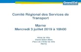 Comité Régional des Services de Transport Marne Mercredi 3 … · 2019. 7. 25. · Mercredi 3 juillet 2019 à 18h00 Hôtel de Ville Grand Salon Mars Place de l’Hôtel de Ville