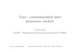 Unix : communication inter processus, socketsdeptinfo.cnam.fr/.../CDI/ProjetCDI/UnixComProcSockets.pdfUnix : communication inter processus, sockets Exercice :Utiliser un fichier pour