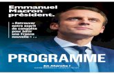 PROGRAMME · 2017. 3. 6. · PROGRAMME « Retrouver notre esprit de conquête pour bâtir une France nouvelle » P.3 ÉLECTION PRÉSIDENTIELLE — 23 AVRIL ET 7 MAI 2017. on en Guadeloupe