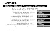 Digital Blood Pressure Monitor Model UA-767S-W · 2020. 5. 13. · Ar šļūteni rīkojieties uzmanīgi, lai nejauši nenožņaugtu mazuli vai zīdaini. Mērījuma laikā nesavijiet
