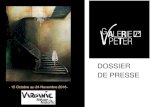 DOSSIER DE PRESSE - Galerie Valérie Peter, Bordeaux · 2016. 10. 7. · Galerie Valérie Peter - Dossier de presse 4 VIRGINIE MEZAN de MALARTIC Un homme est debout ou assis, dans