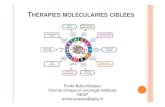 THÉRAPIES MOLÉCULAIRES CIBLÉES...Drug Conjugate (ADC)) anti-HER2, T-DM1 associe les propriétés de ciblage HER2 du trastuzumab et la délivrance ciblée d’un composant anti-microtubule
